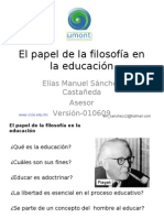 El Papel de La Filosofia en La Educacion