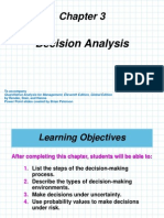 Chapter 3 & 4 Decision Analysis