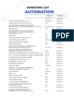 Exhibitor List 2015