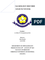 Ophtalmology Record Conjunctivitis