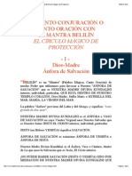 El Canto Conjuración o Canto Oración Con El Mantra Belilín El Círculo Mágico de Protección