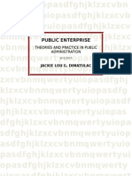 Public Enterprise: Theories and Practice in Public Administration