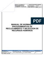 Manual de N0rmas y Procedimientos de Reclutamiento y Seleccion