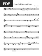 Four Pieces For Clarinet & Piano - (B-Flat Clarinet Part)