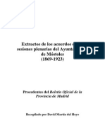 Sesiones Plenarias Móstoles BOPM (1869-1923)