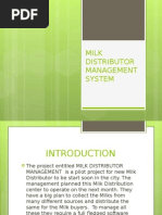 Milk Distributor Management System