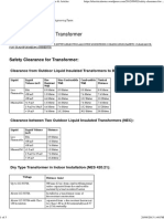 Safety Clearance For Transformer - Electrical Notes & Articles