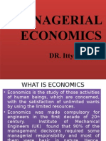 Managerial Economics Managerial Economics: DR. Itty Benjamin DR. Itty Benjamin