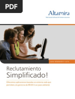 Altamira Recruiting Brochure Spanish