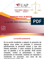 4 TUTELA POSESORIA - Derecho Civil III - Reales