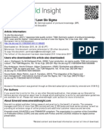 Japanese Total Quality Control, TQM, Deming's System of Profound Knowledge, BPR, Lean and Six Sigma Comparison and Discussion 20401461111189425