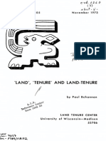 BOHANNAN Land, Tenure and Land-Tenure