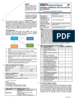 Product Disclosure Sheet: Personal Financing-I For Civil Sector Via Angkasa