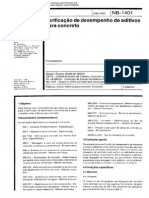 NB 01401 - Verificação de Desempenho de Aditivos para Concre