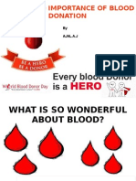 Values and Importance of Blood Donation: by Ajal.A.J