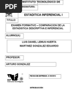 Comparacion de La Estadistica Descriptiva e Inferencial