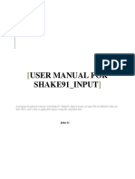 Shake91 Input User Manual