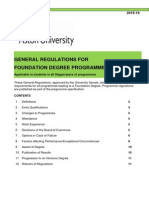 REG15 - 505 General Regulations For Foundation Degree Programmes 201516