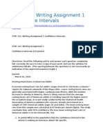 STAT 121 Writing Assignment 1 Confidence Intervals