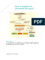 Cómo Se Separan Los Contaminantes Del Agua