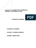 Ensayo Parametros e Indices Del Desarrollo Humano y Esperanza de Vida