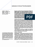 Efficacy of Platelet Transfusions in Immune Thrombocytopenia