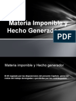 Materia Imponible y Hecho Generador DIAPOSITIVAS