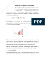 Aplicación de Las Integrales A La Economia