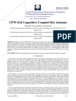 CPW-Fed Capacitive Coupled Slot Antenna: Nternational Ournal of Nnovative Esearch in Omputer and Ommunication Ngineering