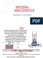 Material Characterstics: Department