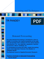 Demand Forecasting and Techniques: TR Pandey