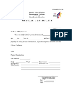 Medical Certificate