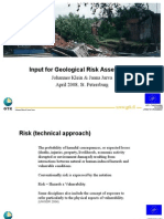 Input For Geological Risk Assessment: Johannes Klein & Jaana Jarva April 2008, St. Petersburg