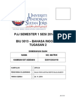 PJJ SEMESTER 1 SESI 2014/2015 Biu 3013 - Bahasa Inggeris Tugasan 2