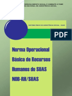 Norma Operacional Basica de Recursos Humanos Do SUAS NOB-RH SUAS