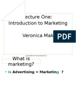 Lecture One: Introduction To Marketing Veronica Mak