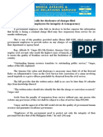 Oct14.2015 Bsolon Calls For Disclosure of Charges Filed vs. Gov't Employees For Integrity & Transparency