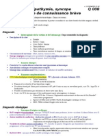 Q008 - Lipothymie Syncope Et Perte de Connaissance Breve