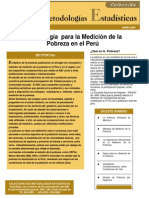 INEI Metodología para La Medición de La Pobreza PDF