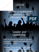 Lesson 3: Youth Leadership Training and Organization