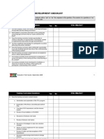 Development Checklist