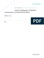 Behaviour of Shallow Foundations On Jointed Rock Mass