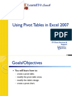 Pivot Tables