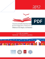 Terceras Jornadas Internacionales de Investigación y Prácticas en Didáctica de Las Lenguas y Las PDF