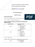 Schedule of CAD Workshop