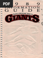 1989 SF Giants Information Guide