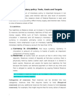 Conduct of Monetary Policy Goal and Targets