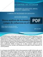 Breve Análisis de La Sismicidad y Del Campo de Esfuerzos en El Ecuador