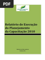 Relatório de Execução Do Planejamento Da Capacitação 2010