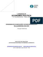 Organismos de Planificacion y Estado Desarrollista en La Argentina (1943 - 1975)